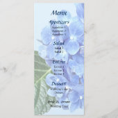Blauw Hydrangea Menu (Voorkant)