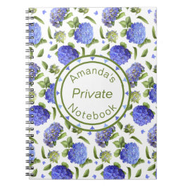 Blauw Hydrangea Patroon Notitieboek