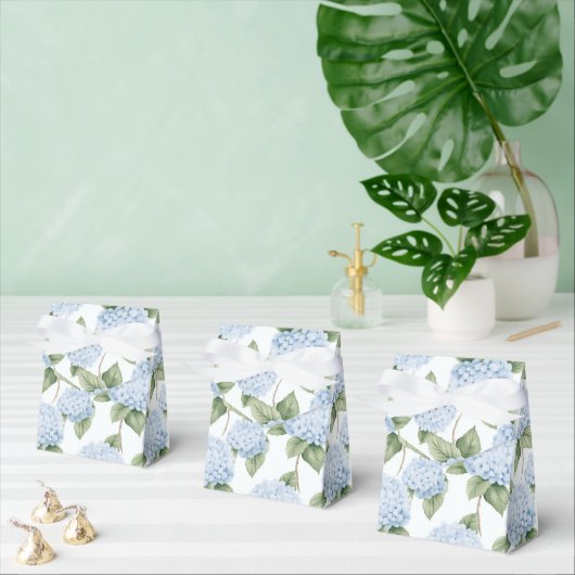 Blauw Hydrangea Patroon Waterverf Bloem Botanisch Bedankdoosjes (Meervoudige)