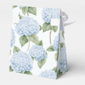Blauw Hydrangea Patroon Waterverf Bloem Botanisch Bedankdoosjes (Achterkant)