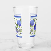 Blauw Hydrangeas BorderPatroon Glas (Links)