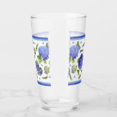 Blauw Hydrangeas BorderPatroon Glas (Rechts)