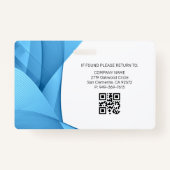 Blauw | ID-badge voor ziekenhuisbezoek Badge (Achterkant)