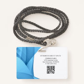 Blauw | ID-badge voor ziekenhuisbezoek Badge (Achterkant met draagriem)