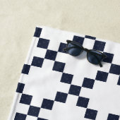 Blauw Ierse Trouwketting Quilt Patroon Strandlaken (In situ)