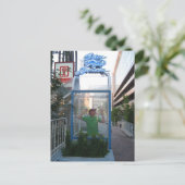 Blauw Iguana - verticaal Briefkaart (Staand voorkant)