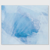 blauw ijs abstract cadeaupapier (Vlak)