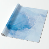 blauw ijs abstract cadeaupapier (Uitgerold)