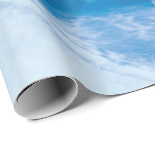 blauw ijs abstract cadeaupapier (Rol Hoek)