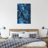Blauw Ijs Abstracte Kunst Canvas Afdruk (Insitu (Slaapkamer))