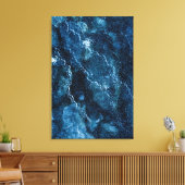 Blauw Ijs Abstracte Kunst Canvas Afdruk (Insitu (Woonkamer))