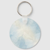 Blauw Ijs Abstracte Vlinders Sleutelhanger (Achterkant)