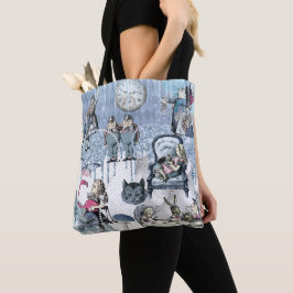 Blauw ijs Alice in Wonderland Modern Elegant Tote Bag