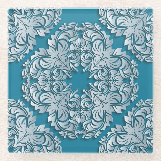 Blauw Ijs Design Glas Onderzetter (Voorkant)