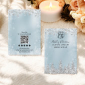 Blauw ijs glitter logo sieraden oorbel display visitekaartje