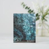 Blauw ijs in een ijskolf, IJsland Briefkaart (Staand voorkant)