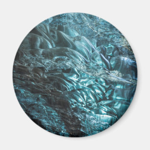 Blauw ijs in een ijskolf, IJsland Magneet