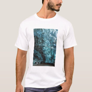 Blauw ijs in een ijskolf, IJsland T-shirt
