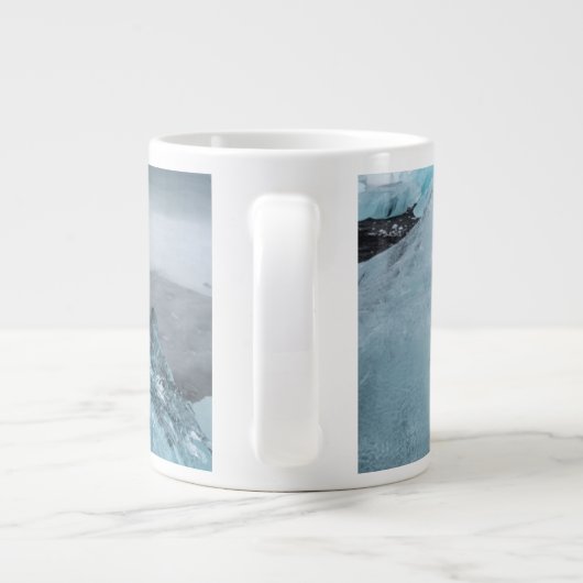 Blauw ijs op strandkaap, IJsland Grote Koffiekop (Achterkant)