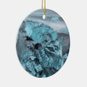 Blauw ijs op strandkaap, IJsland Keramisch Ornament (Rechts)