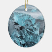 Blauw ijs op strandkaap, IJsland Keramisch Ornament (Links)