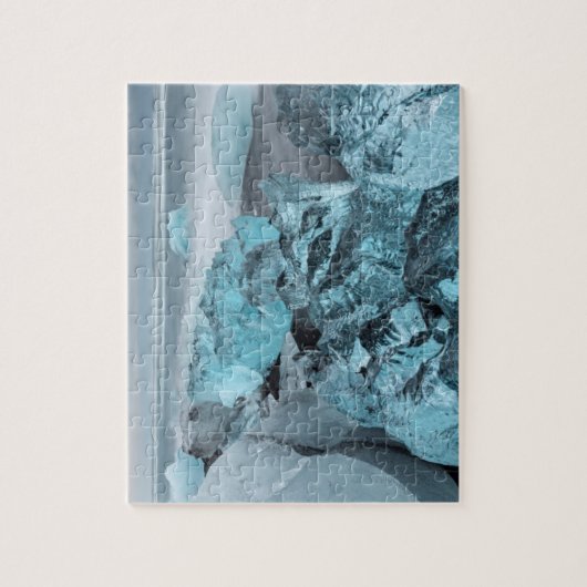 Blauw ijs op strandkaap, IJsland Legpuzzel (Verticaal)