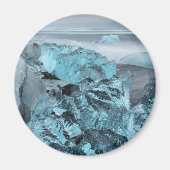 Blauw ijs op strandkaap, IJsland Magneet (Voorkant)