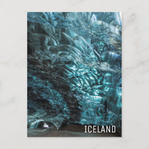 Blauw ijs van een ijsgrot, IJsland Briefkaart