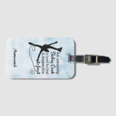 Blauw ijs Verbazingende rammenbus Bagagelabel (Voorkant (horizontaal))