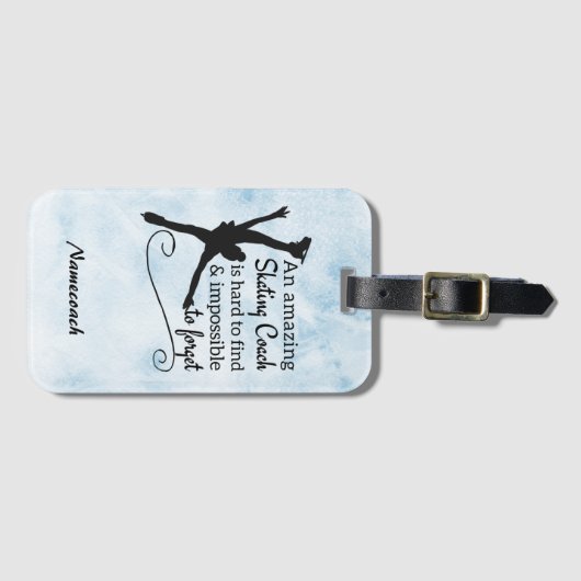 Blauw ijs Verbazingende rammenbus Bagagelabel (Voorkant (horizontaal))