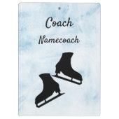 Blauw ijs verbluffende beeldenschaatsenbus klembord (Achterkant)