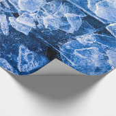 Blauw ijs voor warme zomer cadeaupapier (Hoek)
