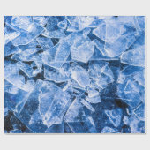 Blauw ijs voor warme zomer cadeaupapier (Vlak)