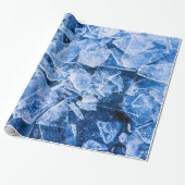 Blauw ijs voor warme zomer cadeaupapier (Uitgerold)