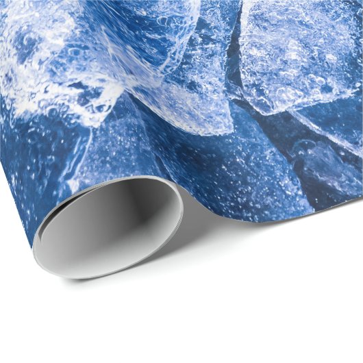 Blauw ijs voor warme zomer cadeaupapier (Rol Hoek)