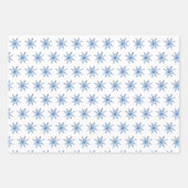Blauw IJs Winter Sneeuwvlokken Patroon voor Kerstm Inpakpapier Vel (Voorkant)