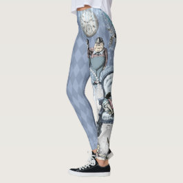 Blauw ijs zilver Alice in Wonderland Leggings