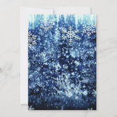 Blauw Ijsachtig Besneeuwd Winter Wonderland Sweet  Kaart (Achterkant)