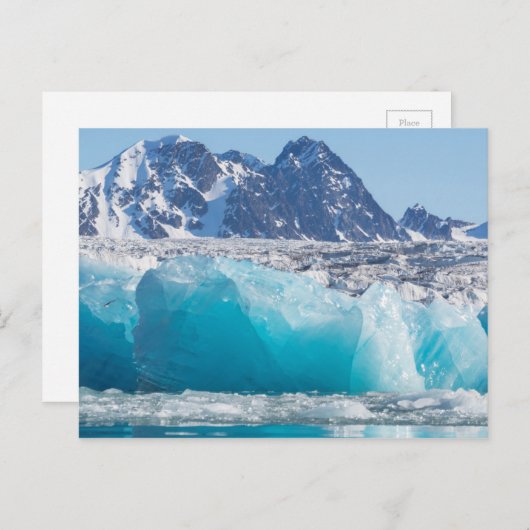 Blauw ijsazijn, Noorwegen Briefkaart (Voorkant / Achterkant)