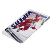 Blauw ijshockeyruilkaart magneet (Linkerzijde)
