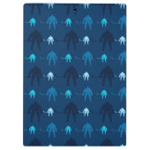 Blauw ijshockeyspeler patroon klembord (Achterkant)