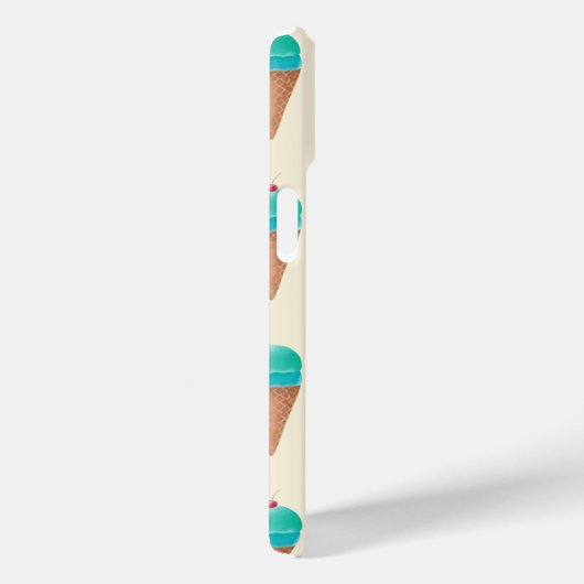 Blauw IJskonenpatroon, lichtgeel Case-Mate iPhone Case (Achterkant / Rechts)