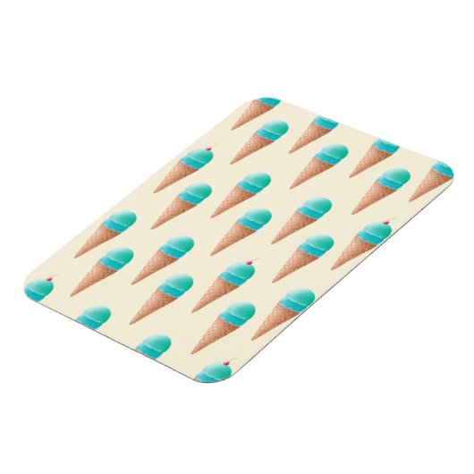 Blauw IJskonenpatroon, lichtgeel Magneet (Linkerzijde)