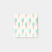 Blauw IJskonenpatroon, lichtgeel Post-it® Notes (Voorkant)