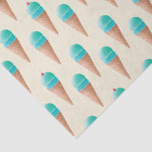 Blauw IJskonenpatroon, lichtgeel Tissuepapier (Detail)
