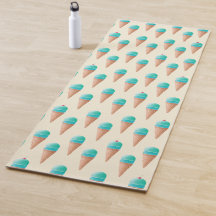 Blauw IJskonenpatroon, lichtgeel