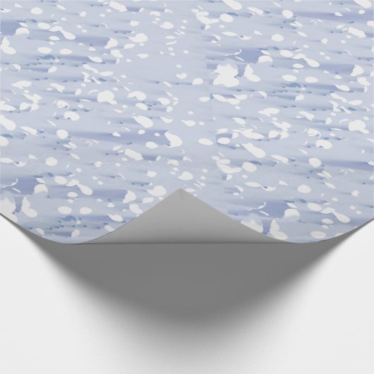 Blauw ijskoud voor weddenschappen cadeaupapier (Hoek)