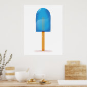 Blauw Ijslolly Poster (Keuken)