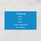 Blauw IJsontwerp Visitekaartje (Achterkant)