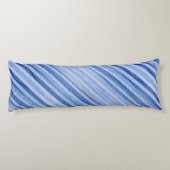 Blauw ijzig Bord gestreept Lichaamskussen (Achterkant)